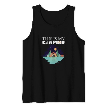Discover this is my camping rv van camping saying happy camper bear Tank Tops