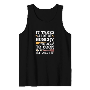 Discover Funny Lunch Lady Hungry Tiny Humans School Cafeteria Worker Tank Tops