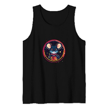 Discover Mouse in Space Cute Galaxy Astronaut Animals Tank Tops