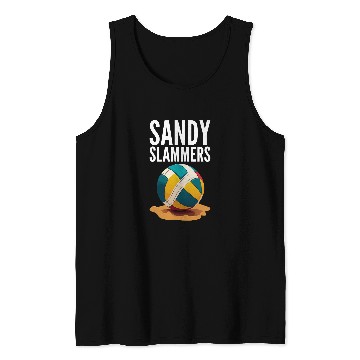 Discover Sandy Slammers as a Funny Beach Volleyball Tank Tops