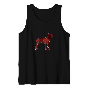 Discover Red Plaid Buffalo Cane Corso Christmas Pajamas Tank Tops