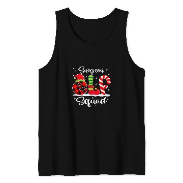 Discover Surgeon Elf Squad Christmas Doctor Matching Tank Tops