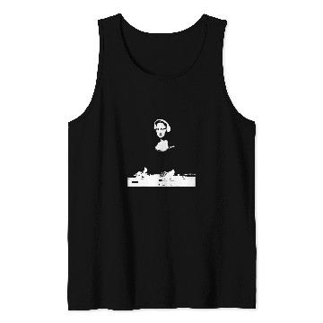 Discover Mona Lisa DJ Art Funny EDM Techno Rave Music Tank Tops