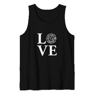 Discover Love Fires Department Logo Uniform Fireman Symbol Firefighter Tank Tops