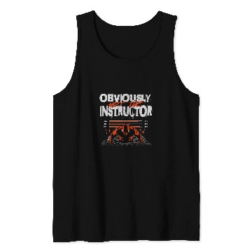 Discover Obviously Not The Instructor Funny Gym Workout Sarcastic Tank Tops