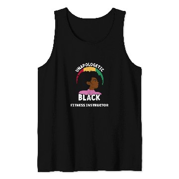 Discover Unapologetic Black Fitness Instructor Afro Proud Juneteenth Tank Tops