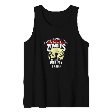 Discover Zombies Wire Fox Terrier Spooky Halloween Tank Tops