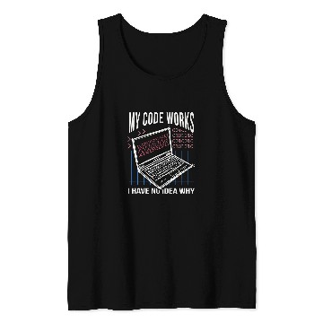 Discover My Code Work No Idea Why Coding Programmer Nerd Software Tank Tops