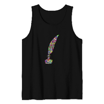 Discover Quill Feather Author Writer 1 Tank Tops