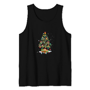 Discover Santa Reindeer Elf Miner Face Covering As xmass Tree Lover Tank Tops