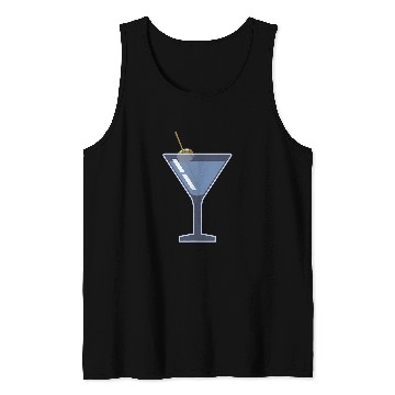 Discover Martini Glass Green Olive Bartender Vodka Gin Cocktail Drink 23 Tank Tops