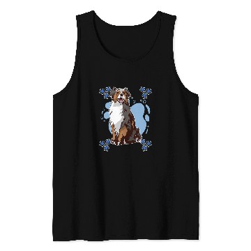 Discover Mens Aussie Art Drawing Stars Boys Australian Shepherd Tank Tops