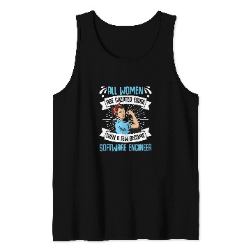 Discover Developer Programmer Women Created Equal Software Engineer Tank Tops