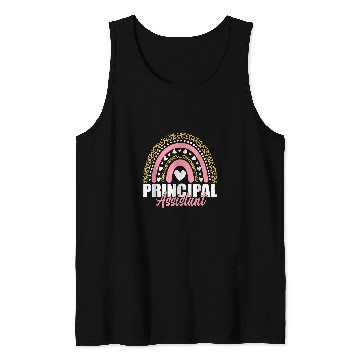 Discover Assistant Principal Rainbow Funny Job Title School Worker 7 Tank Tops