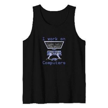Discover Binary Coding Programmer I Work On Computers Binary Code Tank Tops