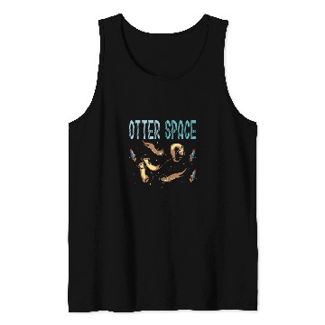 Discover Otter Space Animal Astronaut Science Astronomy Tank Tops