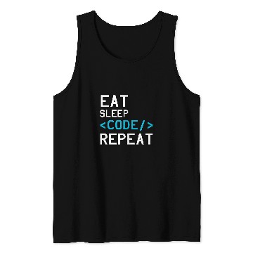 Discover Binary Coding Eat Sleep Code Repeat Computer Programmer Tank Tops