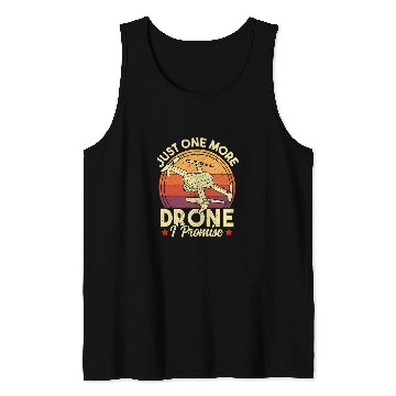 Discover Retro Sunset Funny Drone Pilot Quadcopter Drone Lover Tank Tops