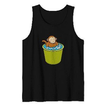 Discover Monkey Ice Bathing Healthy Hobby Tank Tops