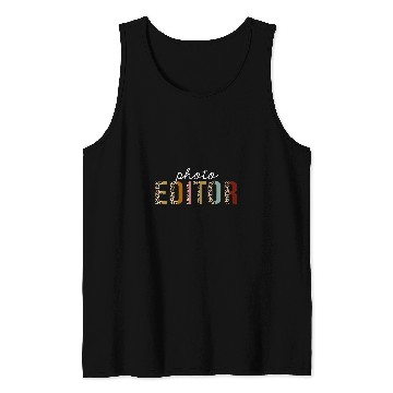 Discover Photo Editor Leopard Print Funny Appreciation Tank Tops