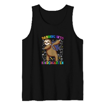 Discover Funny Sloth Into Kindergarten Student Back To School Tank Tops