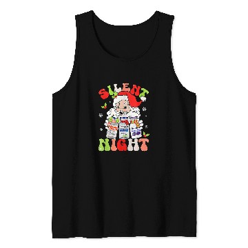 Discover Retro Silent Night ICU nurses Christmas Intensive Care Unit Tank Tops