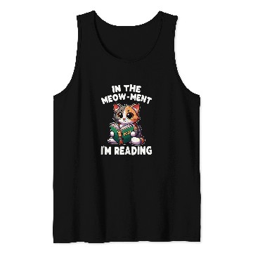Discover Reading Book Cat For Library Reading Teacher 1 Tank Tops