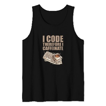 Discover caffeines Coder Software Developer Engineer Coffee Programmer 12 Tank Tops