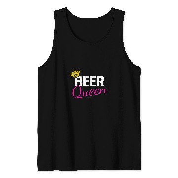 Discover Beer Queen Drinking Party Student College Alcohol Tank Tops