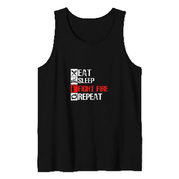 Discover Volunteer Firefighter Fireman Firetruck Fires Department 24 Tank Tops