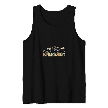 Discover Retro School Superintendent Wildflower School Supervisor Tank Tops