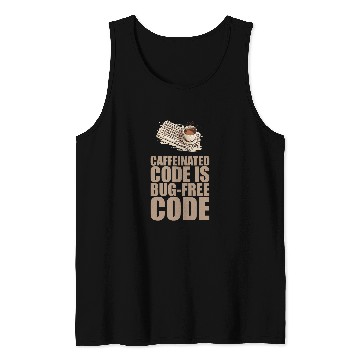 Discover caffeines Coder Software Developer Engineer Coffee Programmer 5 Tank Tops