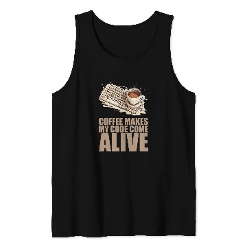 Discover caffeines Coder Software Developer Engineer Coffee Programmer 14 Tank Tops