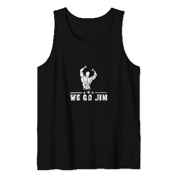 Discover We Go Jim Workout Retro Flexing Gym 22 Tank Tops