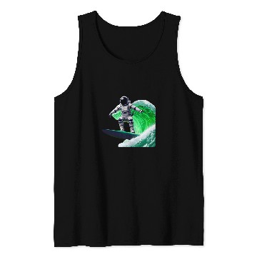 Discover Wave Surfer Astronaut Tank Tops