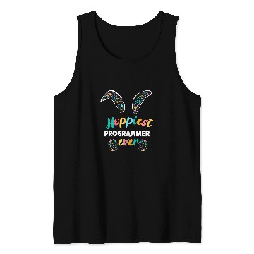 Discover Hoppiest Programmer Ever Funny Programmer Easter Matching Tank Tops