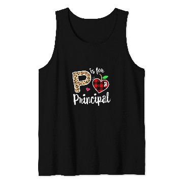 Discover P is For Principal Crew Back to School Matching Group Plaid Tank Tops