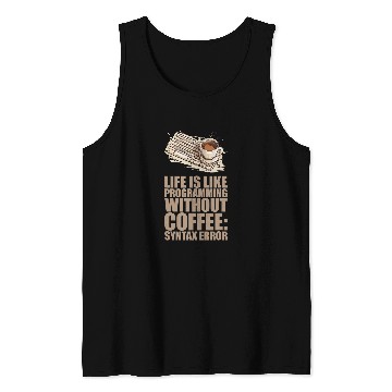 Discover caffeines Coder Software Developer Engineer Coffee Programmer 35 Tank Tops