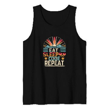 Discover Eat Sleep Code Repeat PHP Programmer Lifestyle Tank Tops