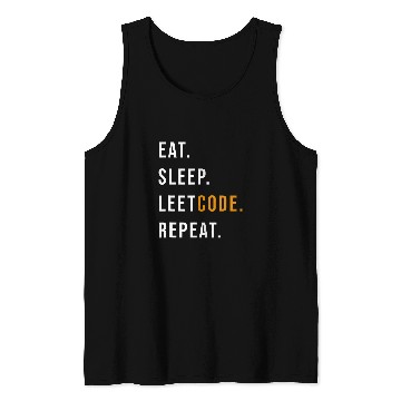 Discover Eat Sleep Leetcode repeat Funny programmer Tank Tops