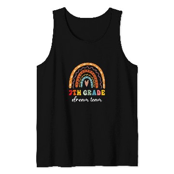 Discover 7th Grade Dream Team Boho Rainbow Teacher Back To School Tank Tops