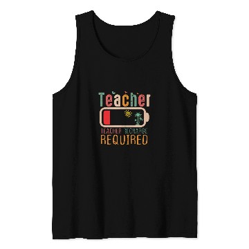 Discover Teacher Summer Recharge Required Gift for Teacher Tank Tops