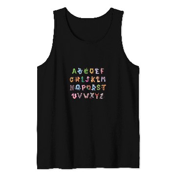 Discover Funy Alphabet ABCs Animal Learning Kindergarten Teacher Tank Tops