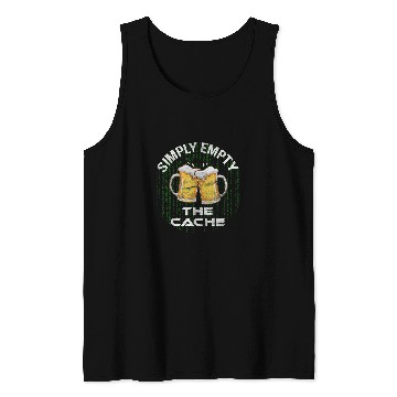 Discover IT specialist Computer science student Empty cache with beer Tank Tops
