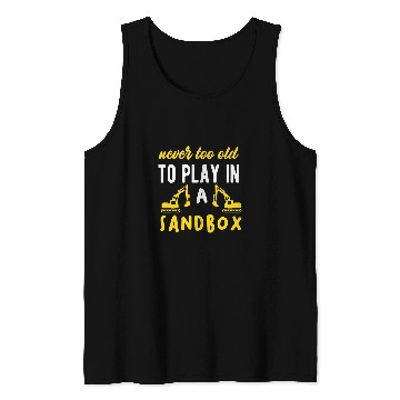 Discover Construction Crew Highway Worker Excavator Digger 4 Tank Tops