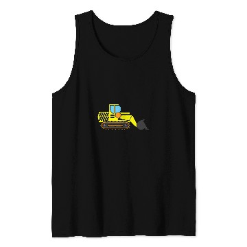 Discover Construction Expert Construction Site Forklift Truck Gift Tank Tops