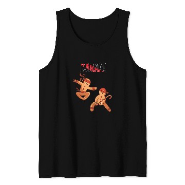 Discover Karate Ninja Christmas Gingerbread Tank Tops