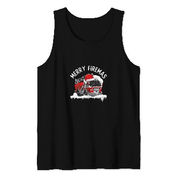 Discover xmass Fires Station Fireman Merry Christmas Firefighter Tank Tops