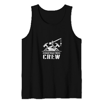 Discover Construction Crew Highway Worker Road Safety Jobsite 3 Tank Tops