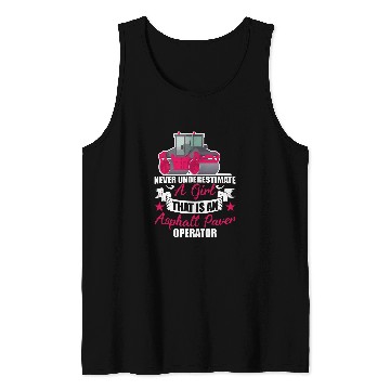 Discover Asphalt Paving Road Construction Road Worker Tank Tops